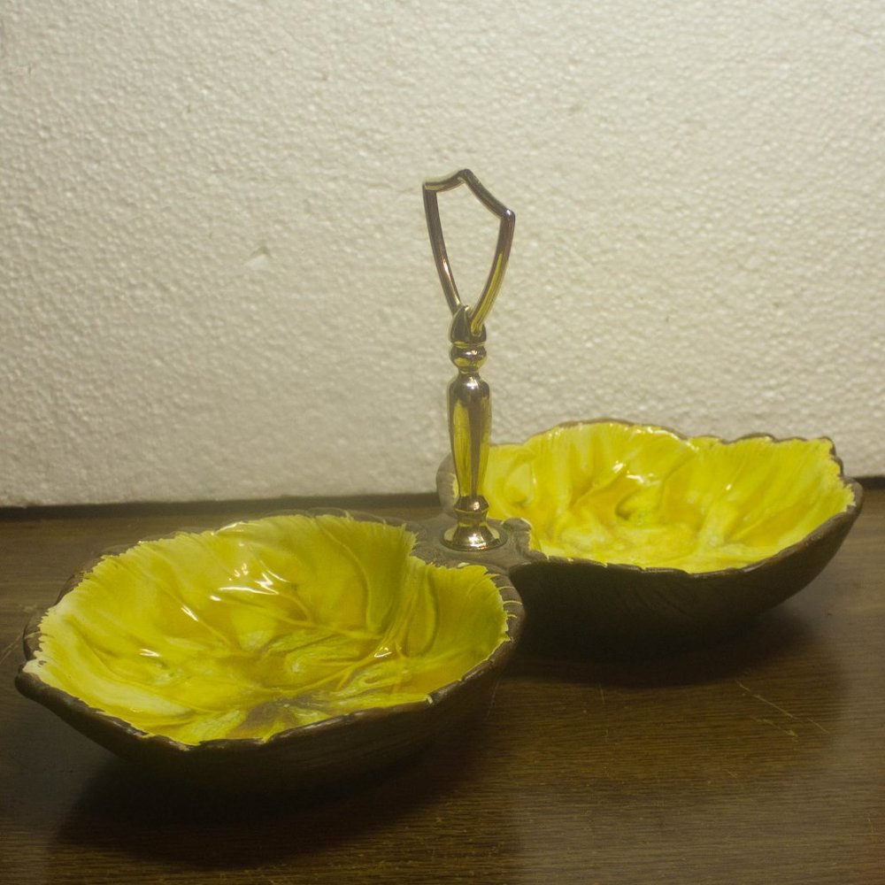 Vintage Treasure Craft Two Sided Nut/Candy Dish